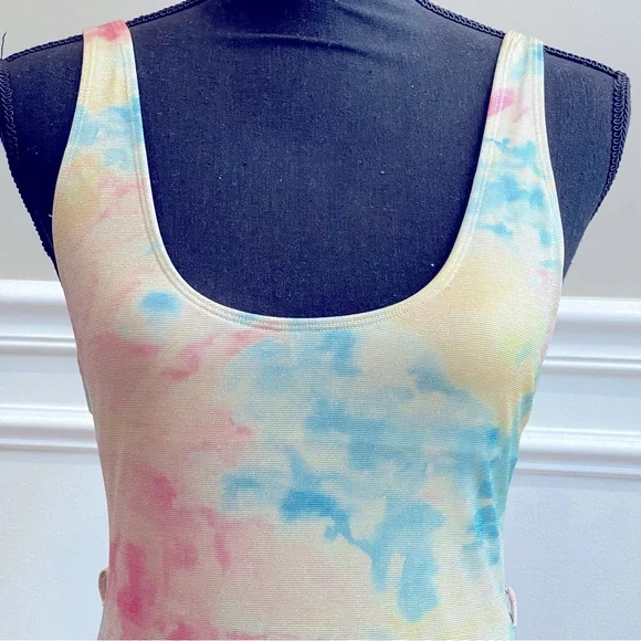 River Island Scoop Neck.  One-Piece Swimsuit in Light Pink - Picture 2 of 7